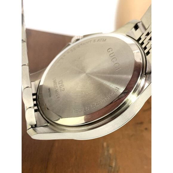 Gucci Men's Watch YA126209 G-Timeless Swiss Automatic Silver Steel 44mm - Picture 7 of 14